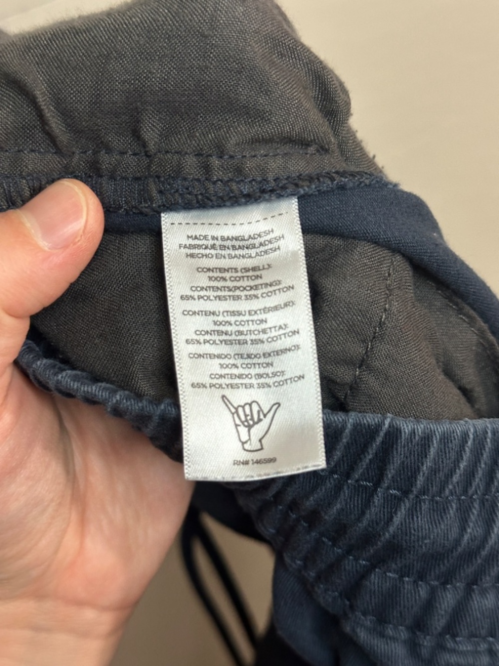 Beach Bros Surf Shop Navy Blue Cargo Jogger Pants Size Large - Picture 9 of 9